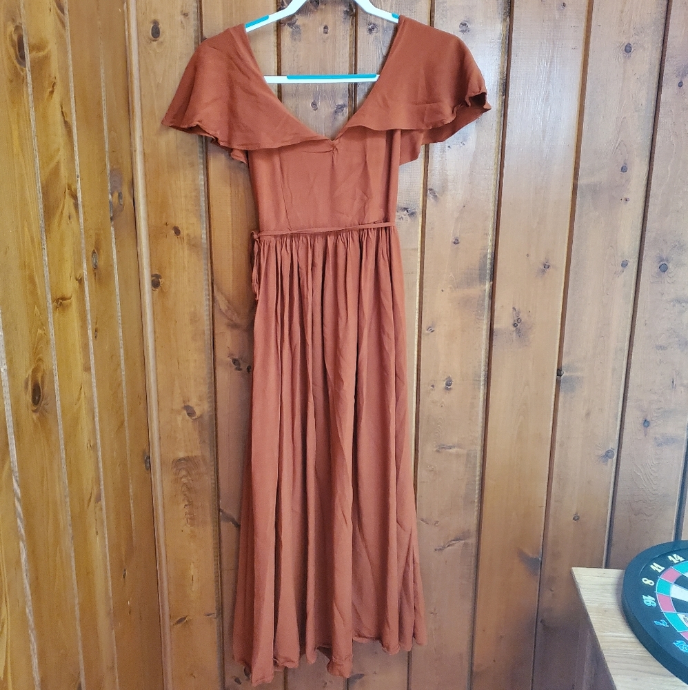 SOLD! Christy Dawn Monarch Dress, Rust, XS - Picture 14 of 15